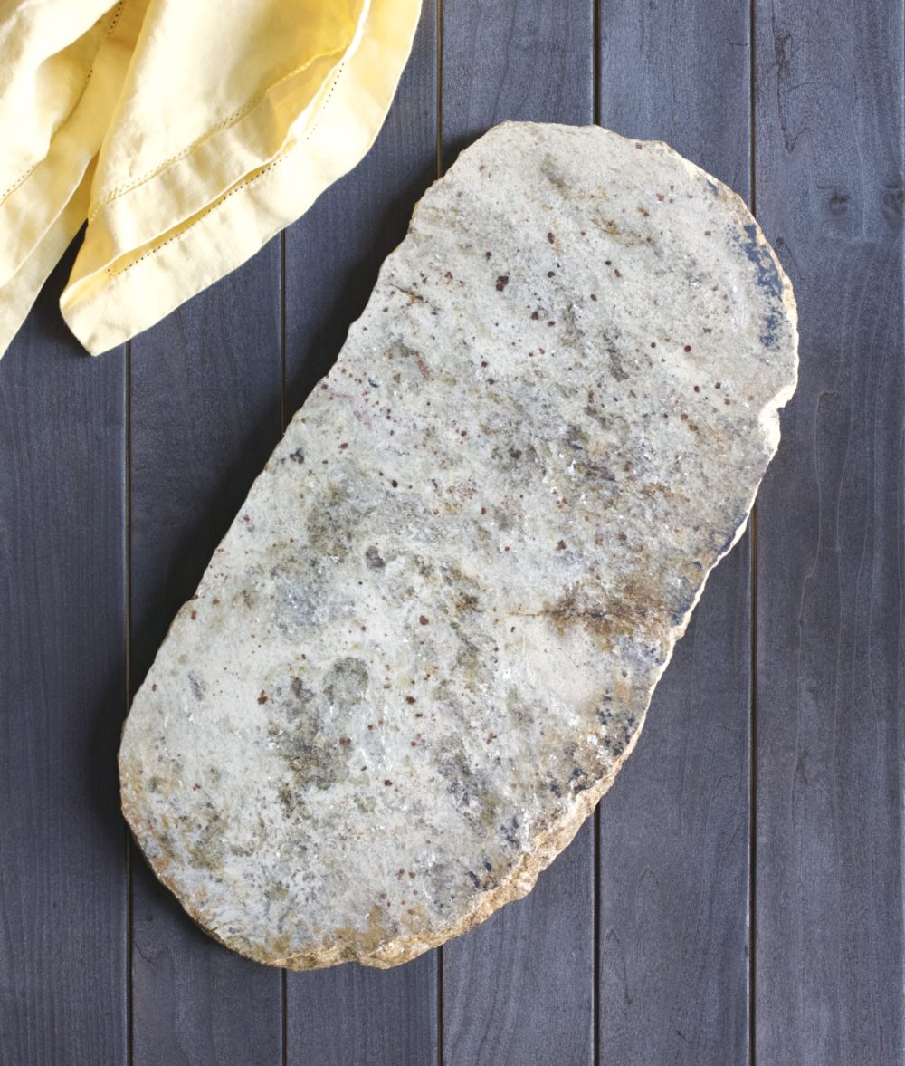 metamorphic stone charcuterie board with purple and green colors from Connolly Brothers Dairy in Temple New Hampshire